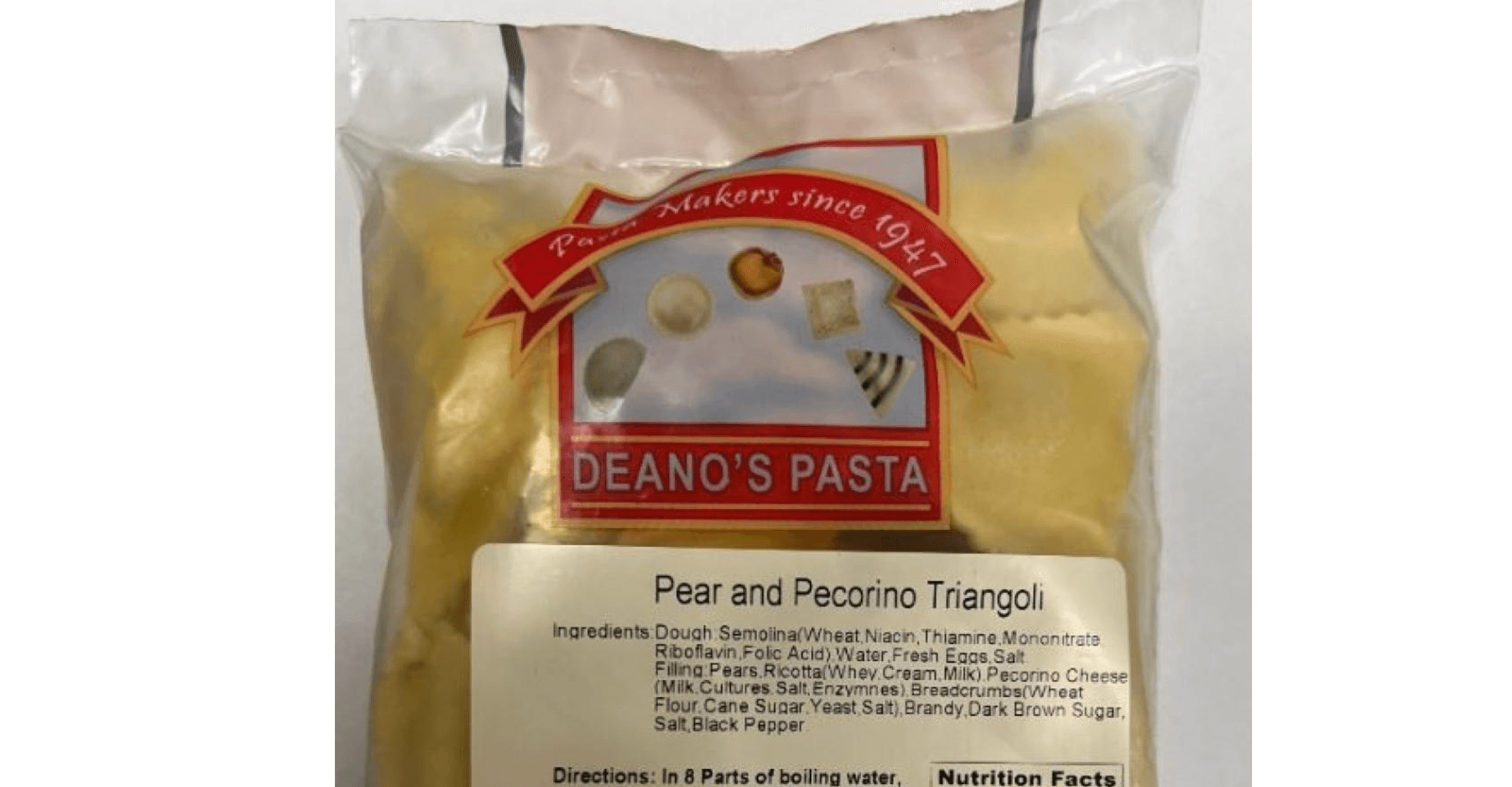 Ravioli recalled because of undeclared lobster